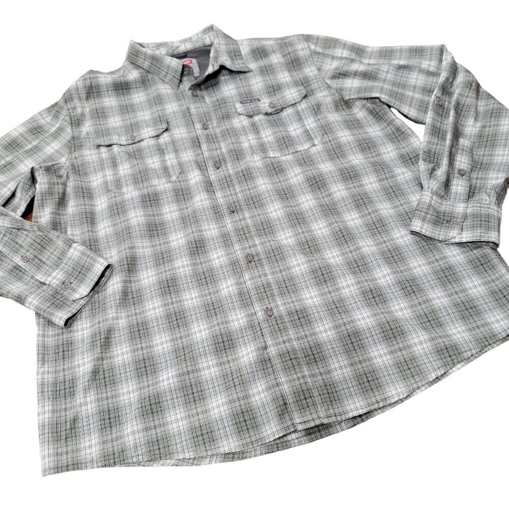 Wrangler Outdoor Series Plaid Regular Fit Button front Shirt Size XL